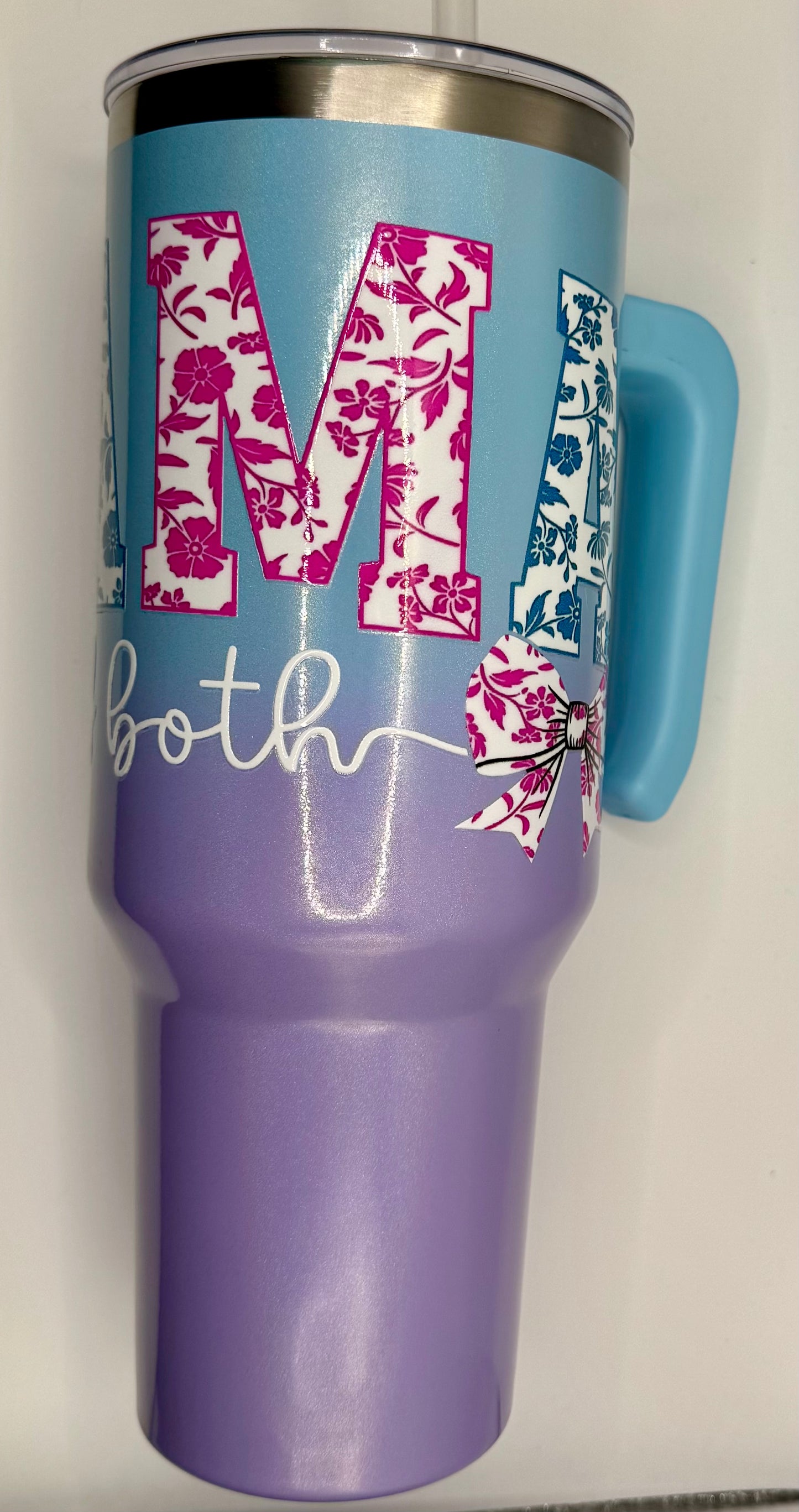 Pre-Made Mama of both 40 oz tumbler