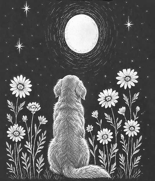 Golden Retriever Moon