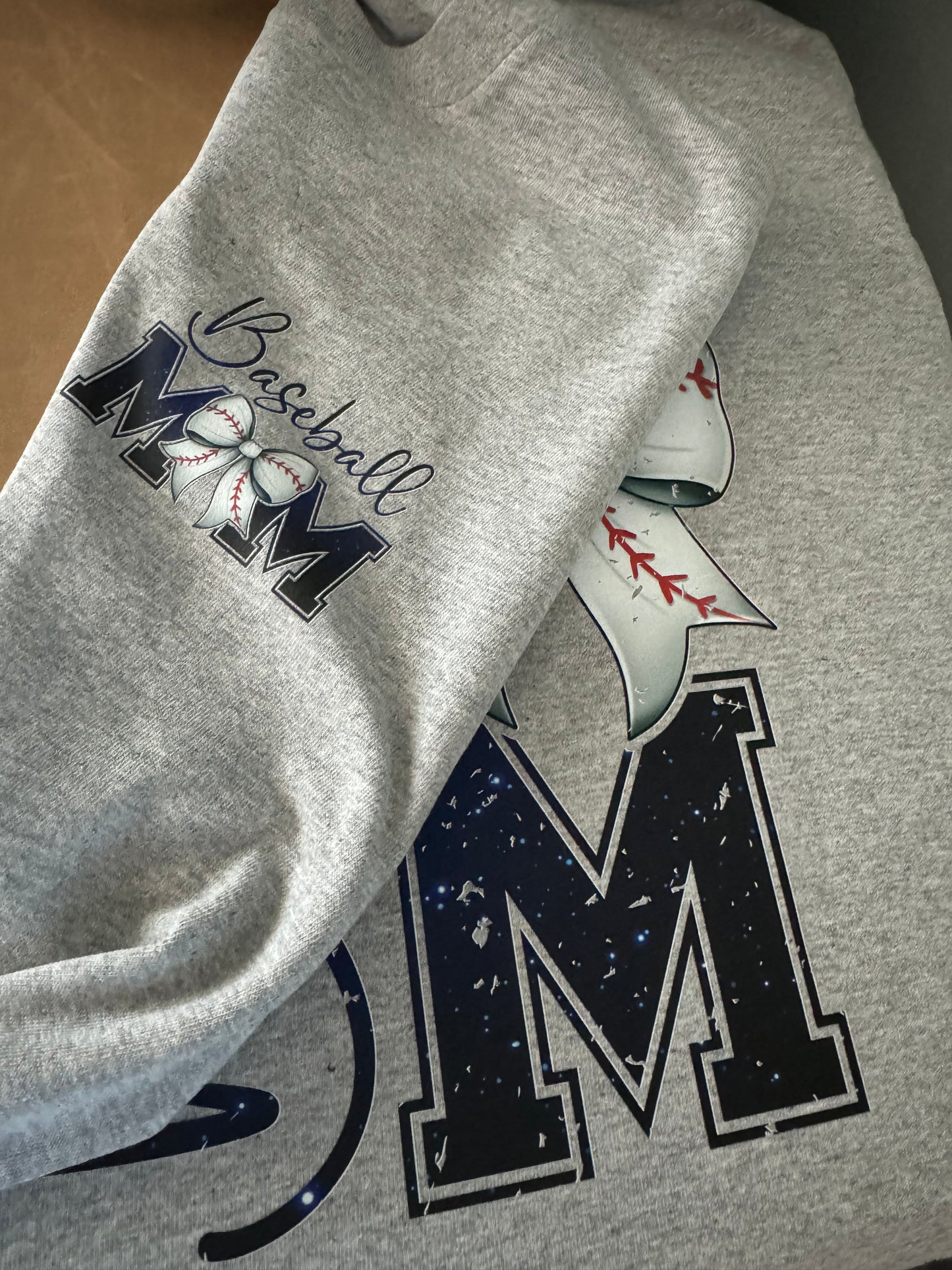 Baseball Mom Bow Front & Back Shirt