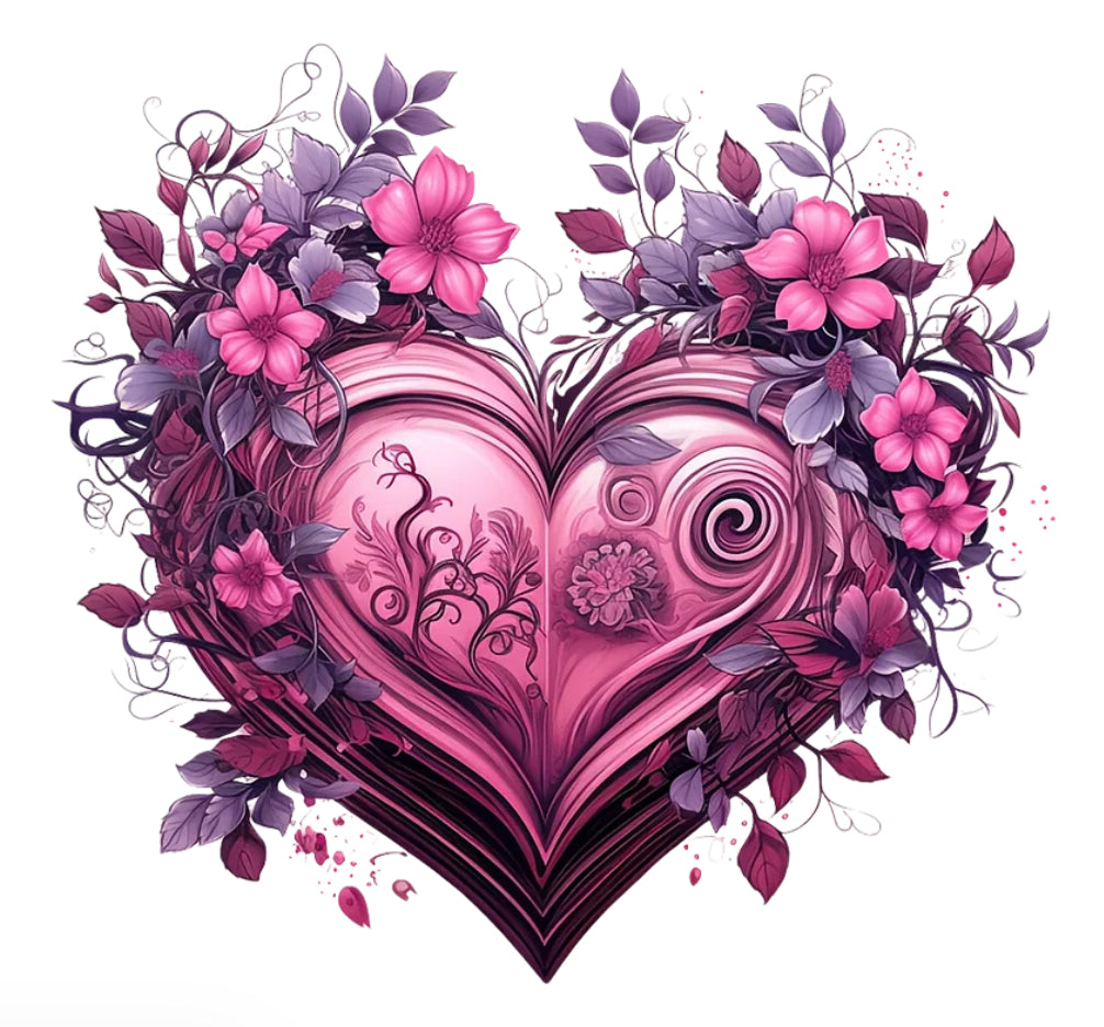 Heart Book Flowers Shirt