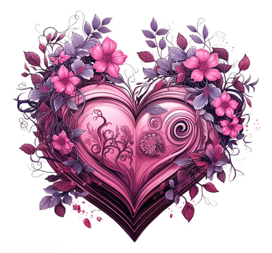 Heart Book Flowers