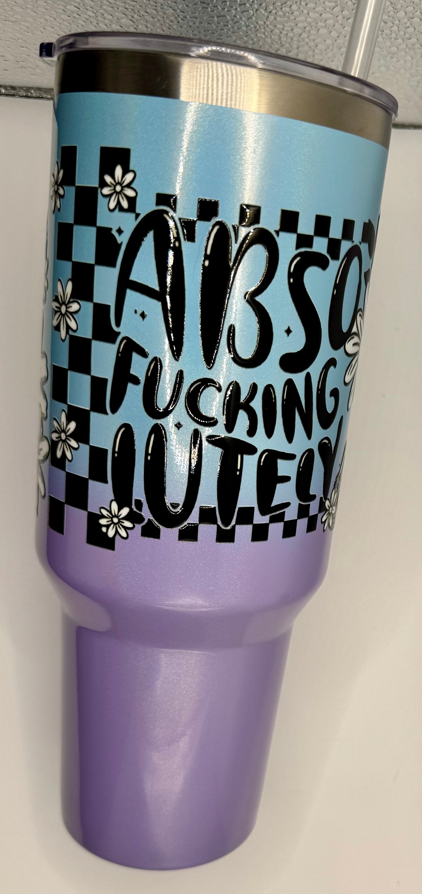 Abso f*ckin lutely 40 oz stainless tumbler (Pre-Made)