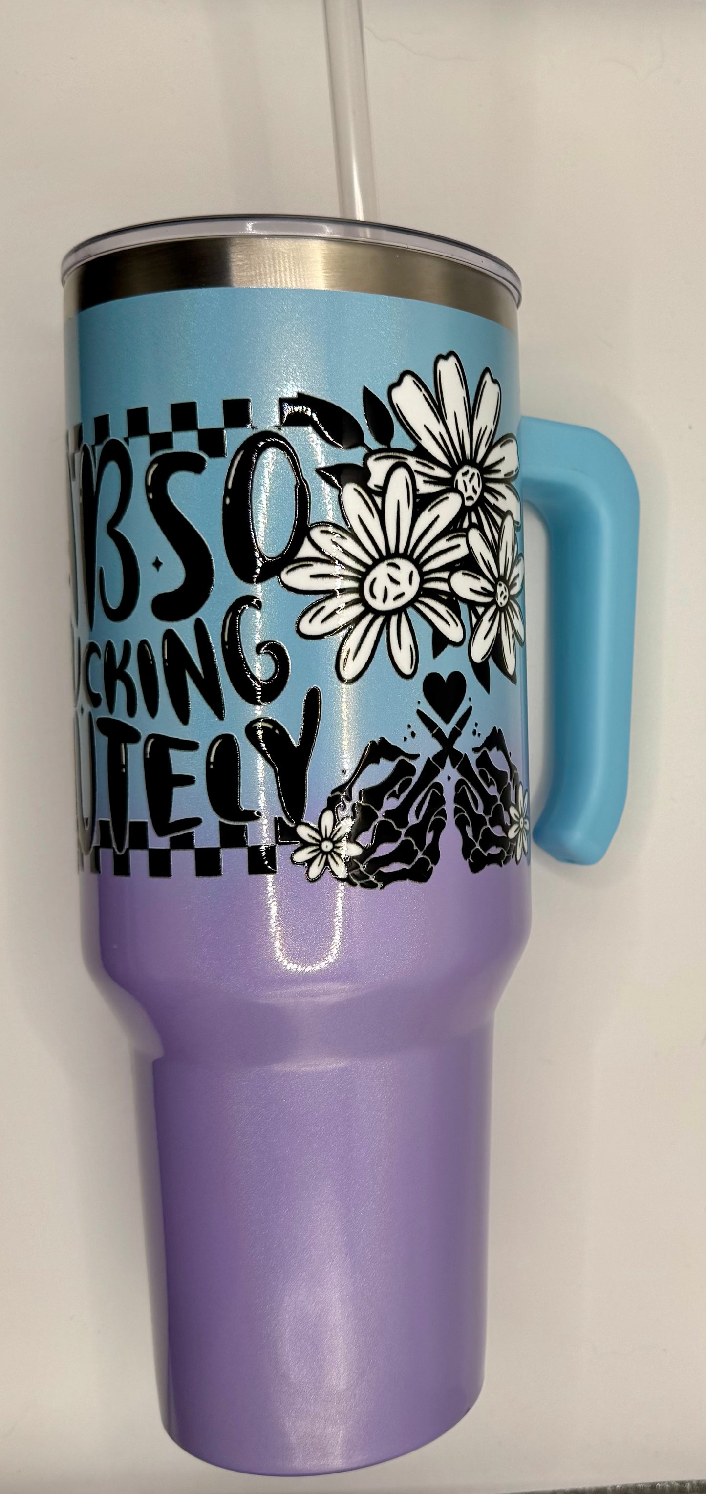 Abso f*ckin lutely 40 oz stainless tumbler (Pre-Made)