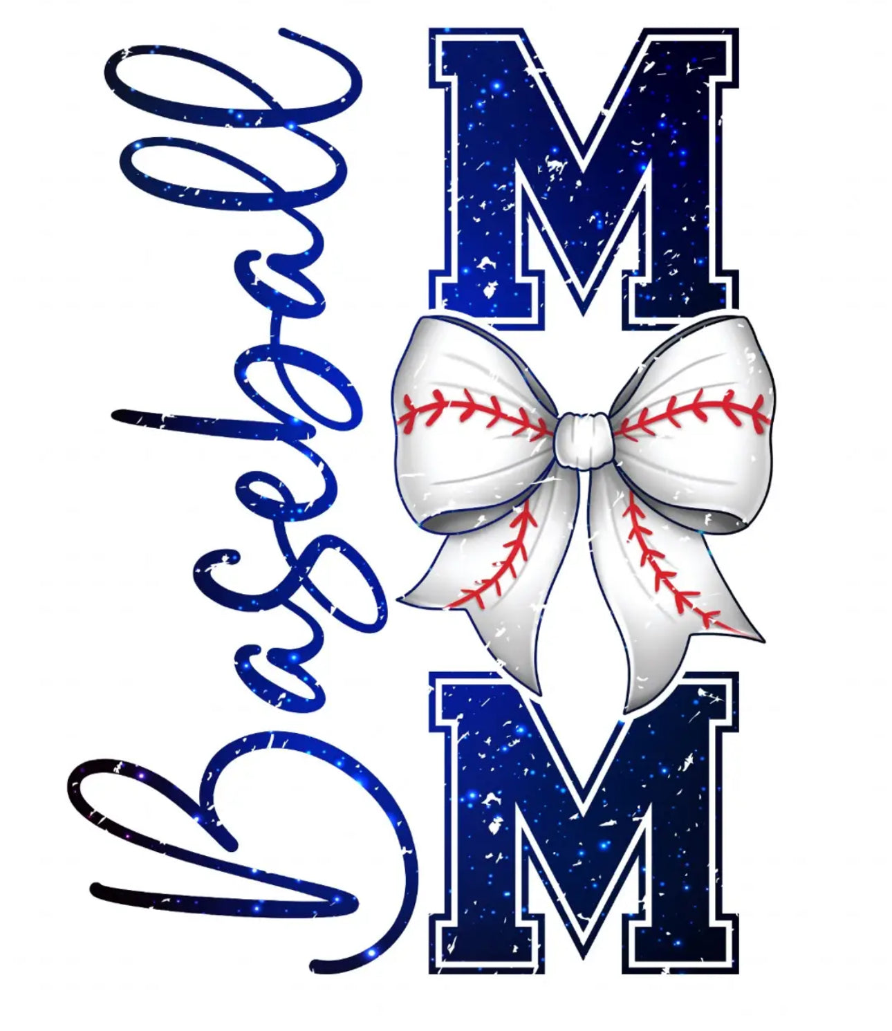 Baseball Mom Bow Front & Back Shirt