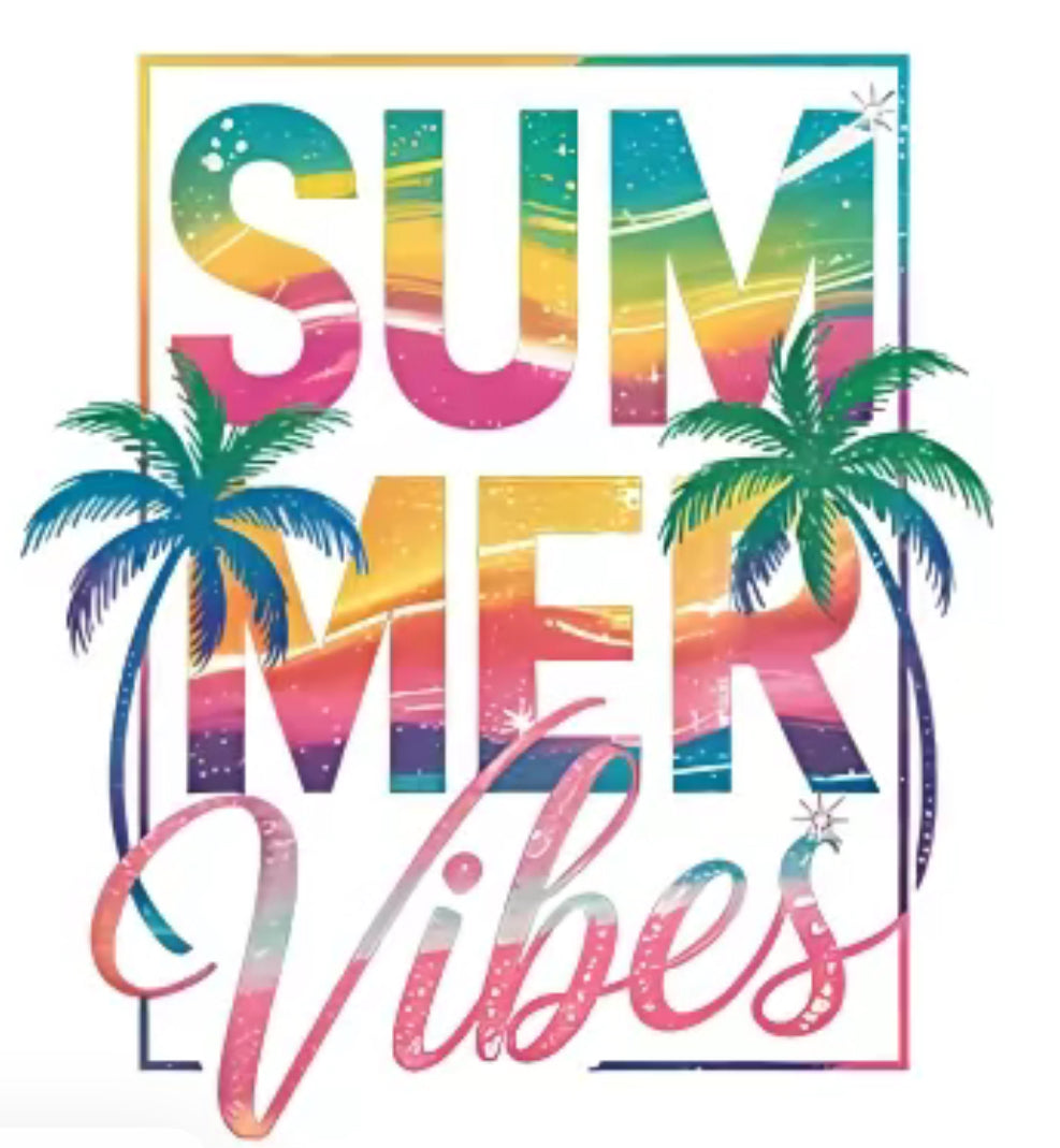 Summer Vibes Colorful Palm Trees Shirt