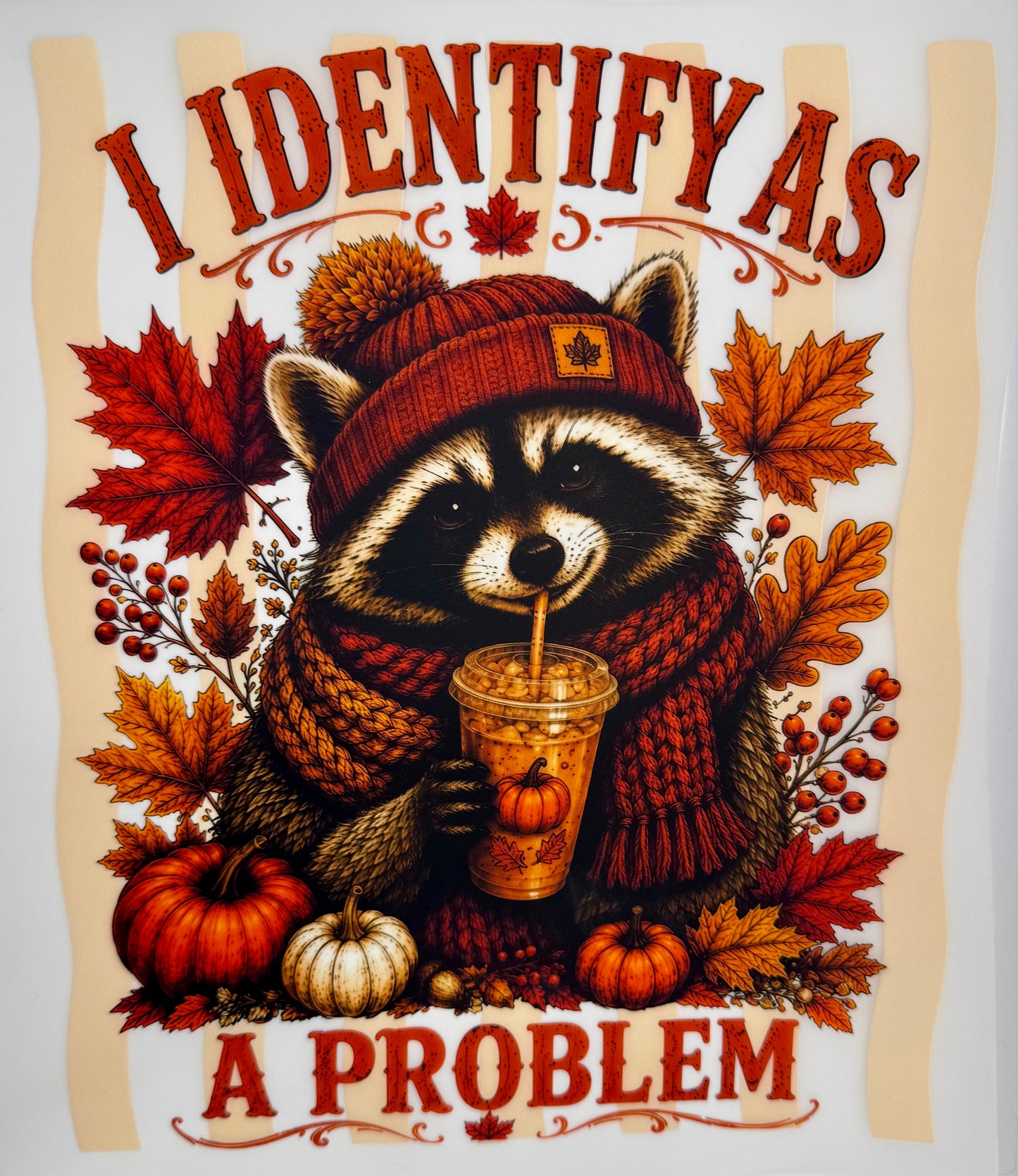 Fall Raccoon w/Sleeves