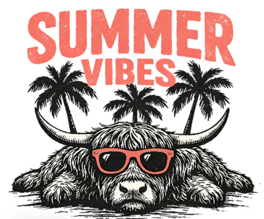 Summer Vibes Cow Shades Shirt