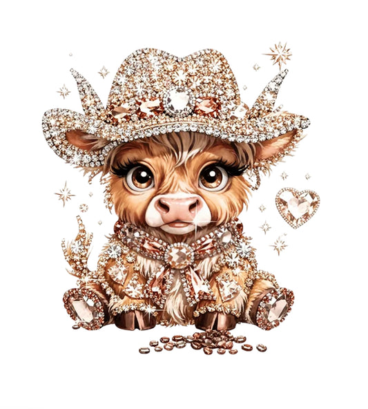 Rhinestone Cow Shirt
