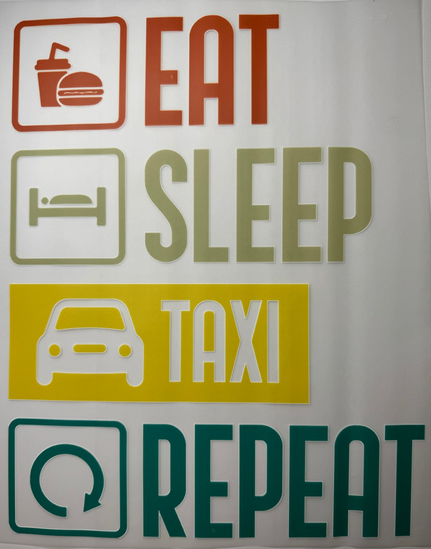 Eat Sleep Taxi Repeat Shirt