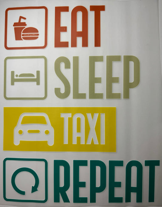 Eat Sleep Taxi Repeat Shirt