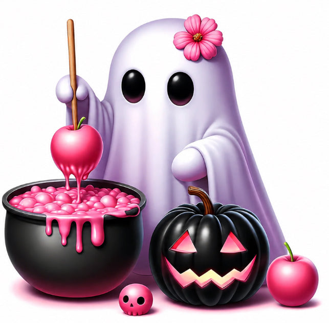 Cute Ghostie with Apple