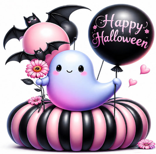 Cute Ghostie Happy Halloween Balloon