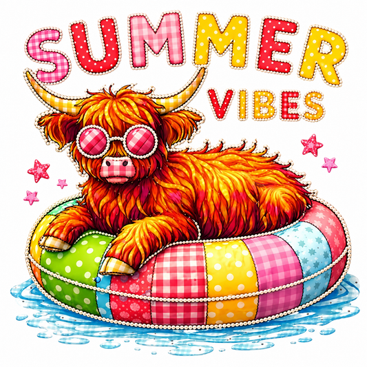Summer Vibes Cow Float Shirt
