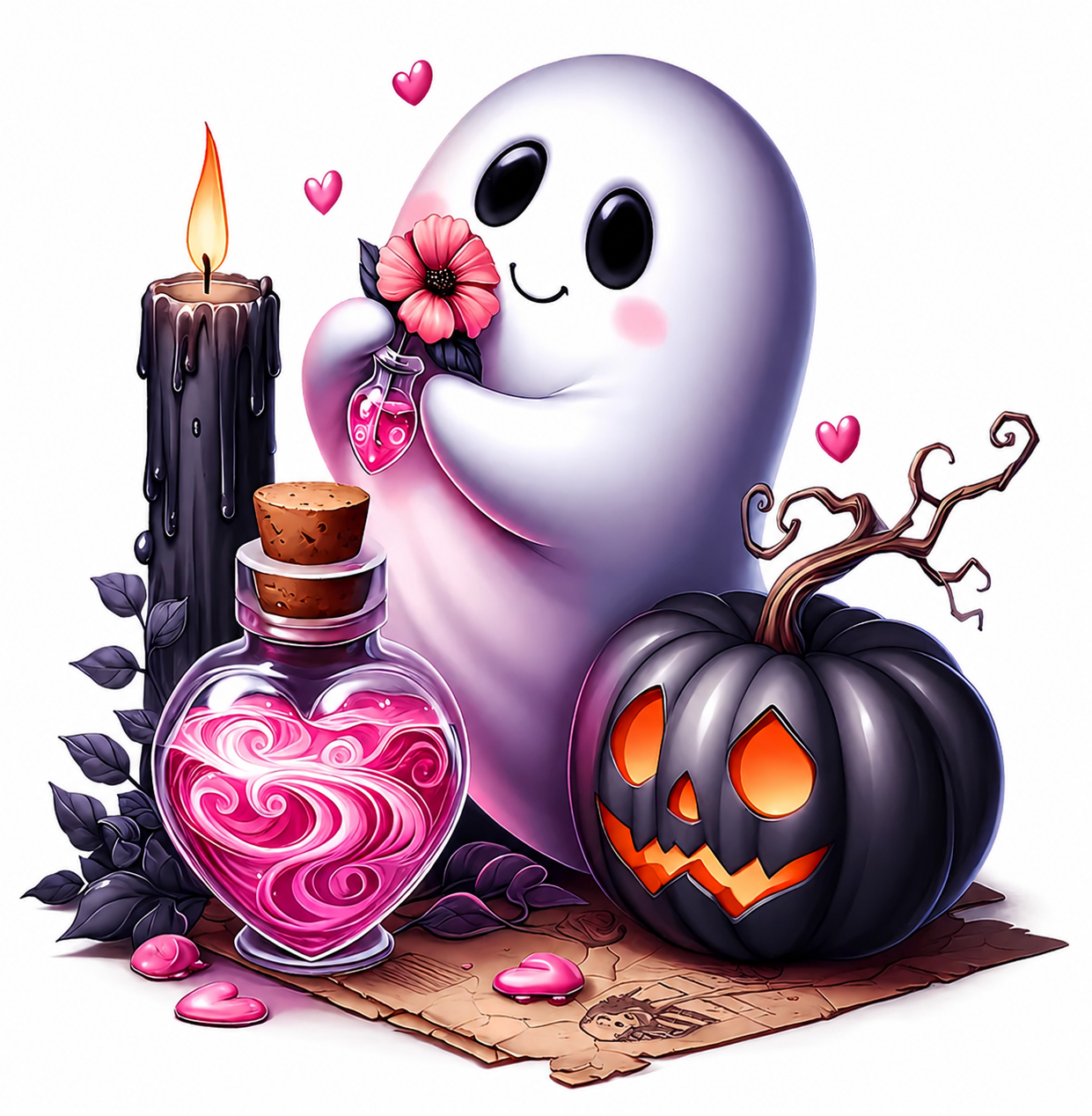 Cute Ghostie with Candle