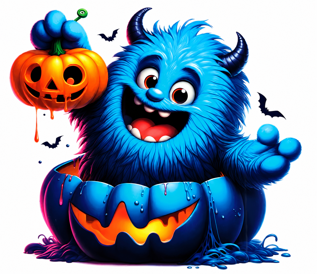 Blue Monster in Blue Pumpkin