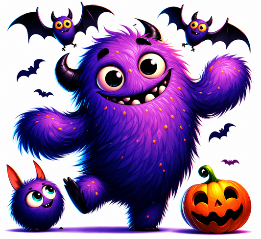 Purple Dancing Monster